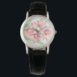 Watercolor Pink Flowers Watch<br><div class="desc">Watercolor Pink Flowers Artist: Tim OToole</div>