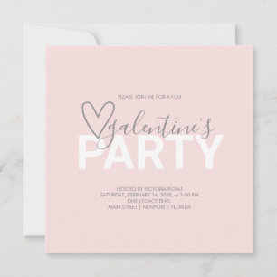 Watercolor Pink Galantine Birthday Party