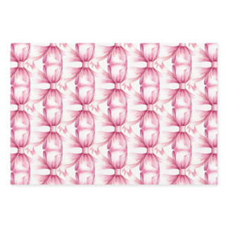 Watercolor Pink Gift Bow Wrapping Paper Sheets