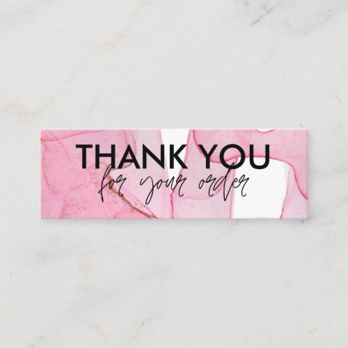 Watercolor Pink Gold Media Mini Business Card