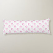 watercolor pink jellyfish beach design body pillow (Back)