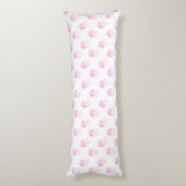 watercolor pink jellyfish beach design body pillow (Back (Vertical))