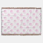 Watercolor Pink Jellyfish Beach Design Throw Blanket at Zazzle