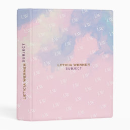 watercolor pink lilac minibinder for her mini binder