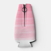 Watercolor Pink Ombre Feminine Monogram Name Bottle Cooler (Back)