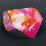 Watercolor Pink Orange Abstract Neck Tie<br><div class="desc">The Watercolor Pink Orange Abstract Neck Tie combines vibrant hues of pink and orange in a stunning watercolor design, creating a bold, artistic statement. Perfect for adding a pop of color to both formal and casual attire, this tie brings an elegant yet modern twist to your wardrobe. The soft, smooth...</div>