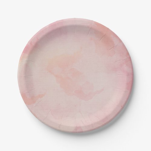 Watercolor Pink Paper Plates