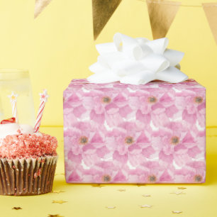 Watercolor Pink Peony Sweet 16 Party Wrapping Paper