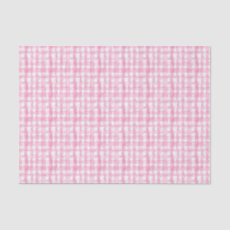 Watercolor Pink Plaid Tissue Paper