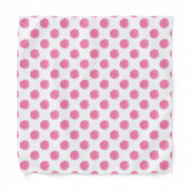 watercolor pink polka dots dotty design bandana