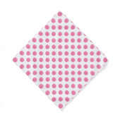 watercolor pink polka dots dotty design bandana (Front)