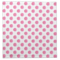 watercolor pink polka dots dotty design napkin