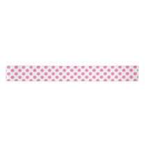 watercolor pink polka dots dotty design satin ribbon