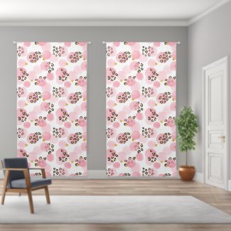 Watercolor Pink Polka Dots Leopard Print Nursery