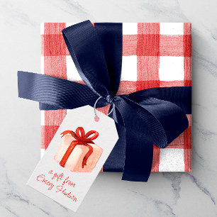 Watercolor Pink Present Gift Tags