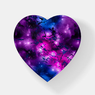 Watercolor Pink, Purple & Blue Marble Galaxy Paperweight