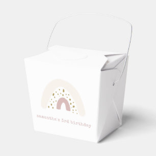 Watercolor Pink Purple Pastel Rainbow Birthday Favor Boxes