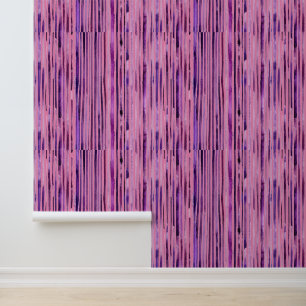 Watercolor Pink Purple Stripe Pattern Seamless Wallpaper