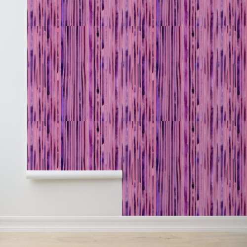 Watercolor Pink Purple Stripe Pattern Seamless Wallpaper