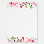 Watercolor Pink Red Roses Bridal Shower Welcome Foam Board (Back)
