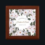 Watercolor Pink Roses Ballerina Floral Art Wedding Gift Box<br><div class="desc">Designed based on my watercolor flower portrait of white roses 'ballerina' with their pale pink colors,  with many rose buds ready to bloom and surrounded by dark green foliage around them. Customizable in Zazzle with your own text for a personalized design. Check out my store for matching items!</div>