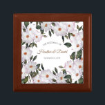 Watercolor Pink Roses Ballerina Floral Art Wedding Gift Box<br><div class="desc">Designed based on my watercolor flower portrait of white roses 'ballerina' with their pale pink colors,  with many rose buds ready to bloom and surrounded by dark green foliage around them. Customizable in Zazzle with your own text for a personalized design. Check out my store for matching items!</div>