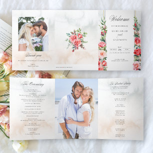 Watercolor Pink Roses & Calligraphy Program