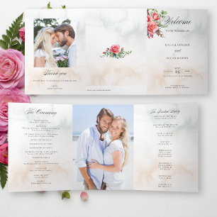 Watercolor Pink Roses & Calligraphy Program