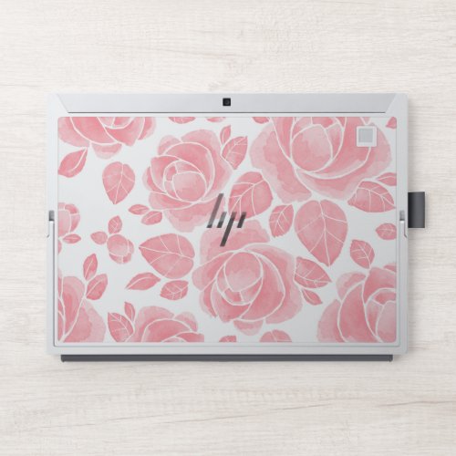 Watercolor Pink RosesHP Elite x2 1013 G3 HP Laptop Skin