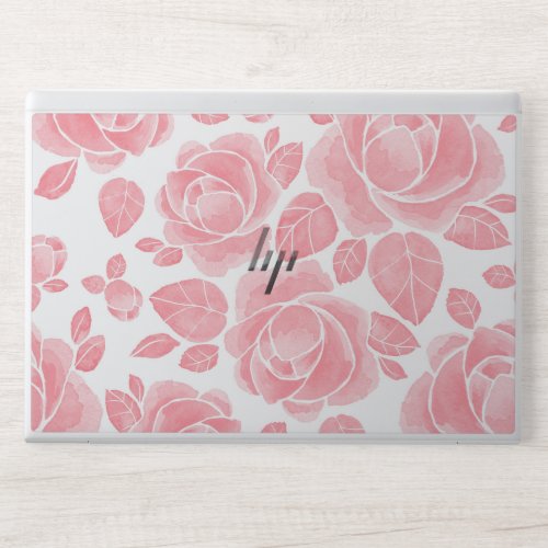 Watercolor Pink RosesHP Laptop Skin 15t15z