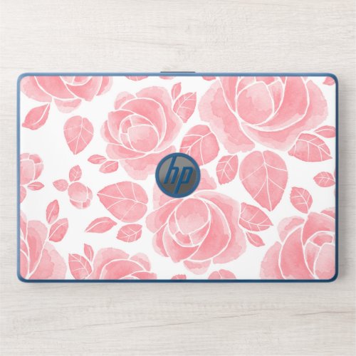 Watercolor Pink RosesHP Notebook 15_dw0091nr HP Laptop Skin