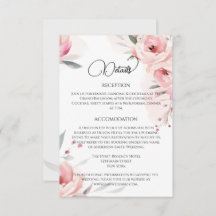 Watercolor Pink Roses Wedding