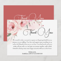 Watercolor Pink Roses Wedding