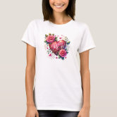 Pink Red Heart Love Mom Cute Monkey Mama Mother's T-Shirt | Zazzle