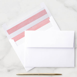 Watercolor Pink Stripes Envelope Liner