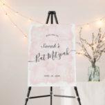 Watercolor Pink x Gold Bat Mitzvah Welcome Foam Board<br><div class="desc">This chic and elegant bat mitzvah welcome sign foam board features a white background with blush pink brush strokes in watercolor and faux gold splatters. Personalize it for your needs. You can find more matching products at my store.</div>
