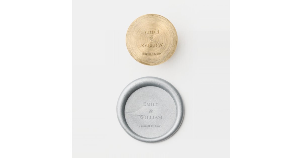 Watercolor Pink Yellow Roses,black blurred,Wedding Wax Seal Stamp | Zazzle