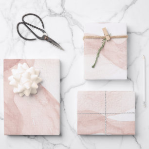 Watercolor pinky Wrapping Paper Sheets, Matte