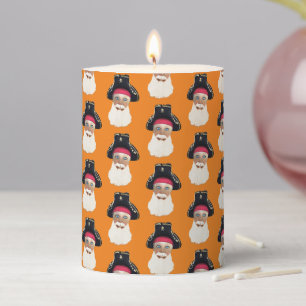 Watercolor Pirate Self Portrait Pillar Candle