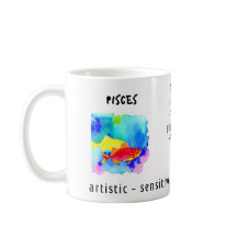 watercolor Pisces zodiac sign and characteristics