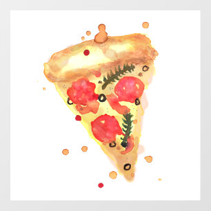 Watercolor Pizza Party Floor Decals