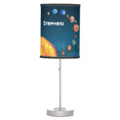 Watercolor Planets Solar System Personalized Table Lamp (Front)