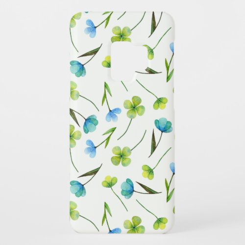 Watercolor Plants Floral Seamless Pattern Case_Mate Samsung Galaxy S9 Case