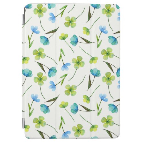 Watercolor Plants Floral Seamless Pattern iPad Air Cover