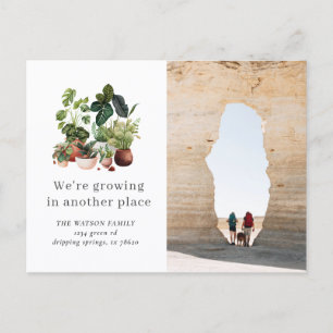 Watercolor Plants Moving Announcement Postcard