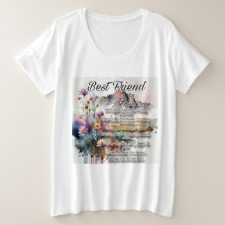 Watercolor Poetry Art Women's Plus Shirt