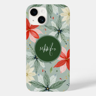 Watercolor Poinsettia Holiday Case-Mate iPhone 14 Case