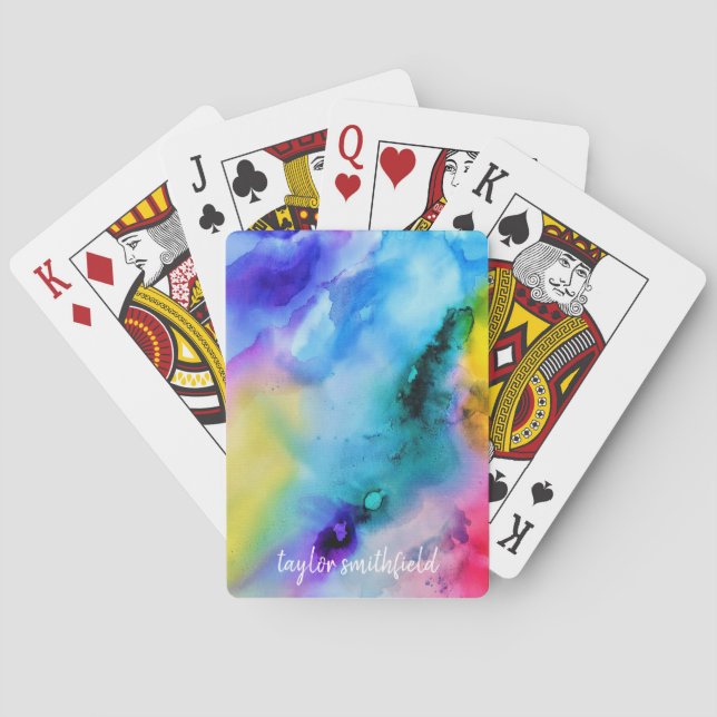 Watercolor Poker Cards (Back)