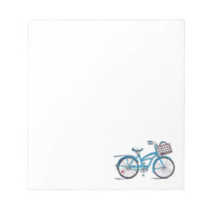 Watercolor Polka Dot Bicycle Notepad