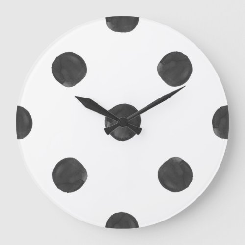 Watercolor Polka Dot Clock